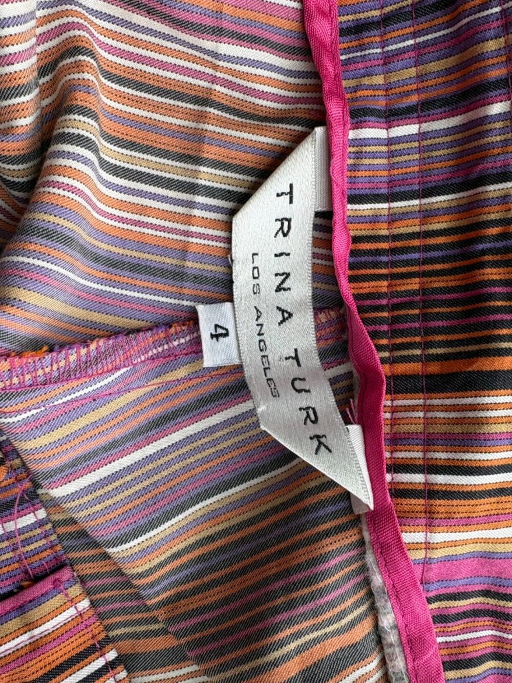 Vintage Y2K low rise Trina Turk striped pants - Picture 3 of 7